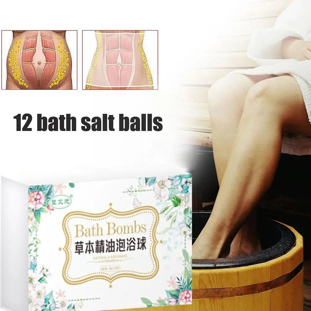 12Pcs Herbal Essential Oil Bubble Bath Ball Bombs