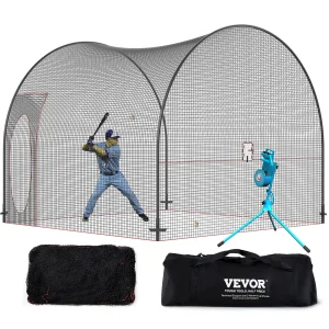 12/22/33/40FT Baseball Batting Cage and Net with Carry Bag