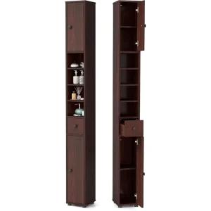 Slim Bathroom Storage Cabinet - 71” Tall