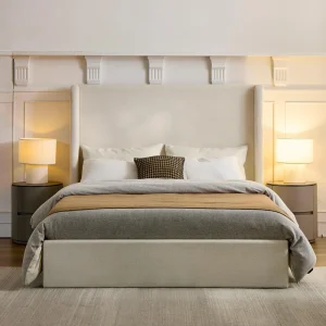 King Size Upholstered Bed Frame with 54" High Headboard