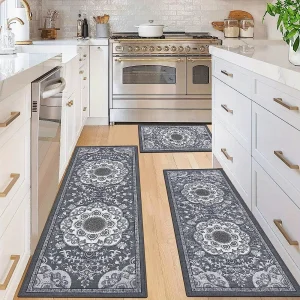 Bohemian style rugs 3 pcs set floor mat kitchen Non-slip