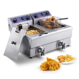 Electric Deep Fryer w/Dual Removable Tanks 12L