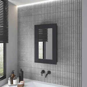 Black Medicine Cabinet for Bathroom Storage Organiser